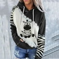 thumbnail image 5 of Cow Hoodies for Women Cute Funny Graphic Sweatshirt Hooded Casual Long Sleeve Oversized Pullover Tops with Pocket, 5 of 5