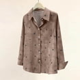 thumbnail image 4 of Giftesty Button up Shirts for Women Long Sleeve Dress Shirt with Pocket and Heart Print Casual Loose Blouses Tops, 4 of 7