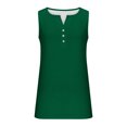 thumbnail image 4 of QUINDOS Womens Tops Army Green Ribbed Summer Solid Color Round Sports for Outer Wear Bottoming Slim Short Womens Tank Tops, 4 of 4