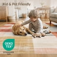thumbnail image 4 of ODIKA 8'x10' Washable Area Rug Non-Shedding, Easy Care, Geometric Abstract Distressed Vintage Interlocking Contemporary for King Size Bedroom Under Bed, Master Suite, 4 of 7