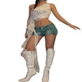 thumbnail image 2 of Women Crop Vest Tops Sleeveless Off Shoulder Ruffle Party Summer Spring Shirt, 2 of 7