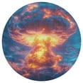 thumbnail image 3 of Nuclear Mushroom Cloud Soft Bedroom Round Area Rug, Washable Cute Nursery Circle Throw Mat, Non-Slip Contemporary Small Low Pile Floor Carpet for Dorm Bedside, 3 of 6