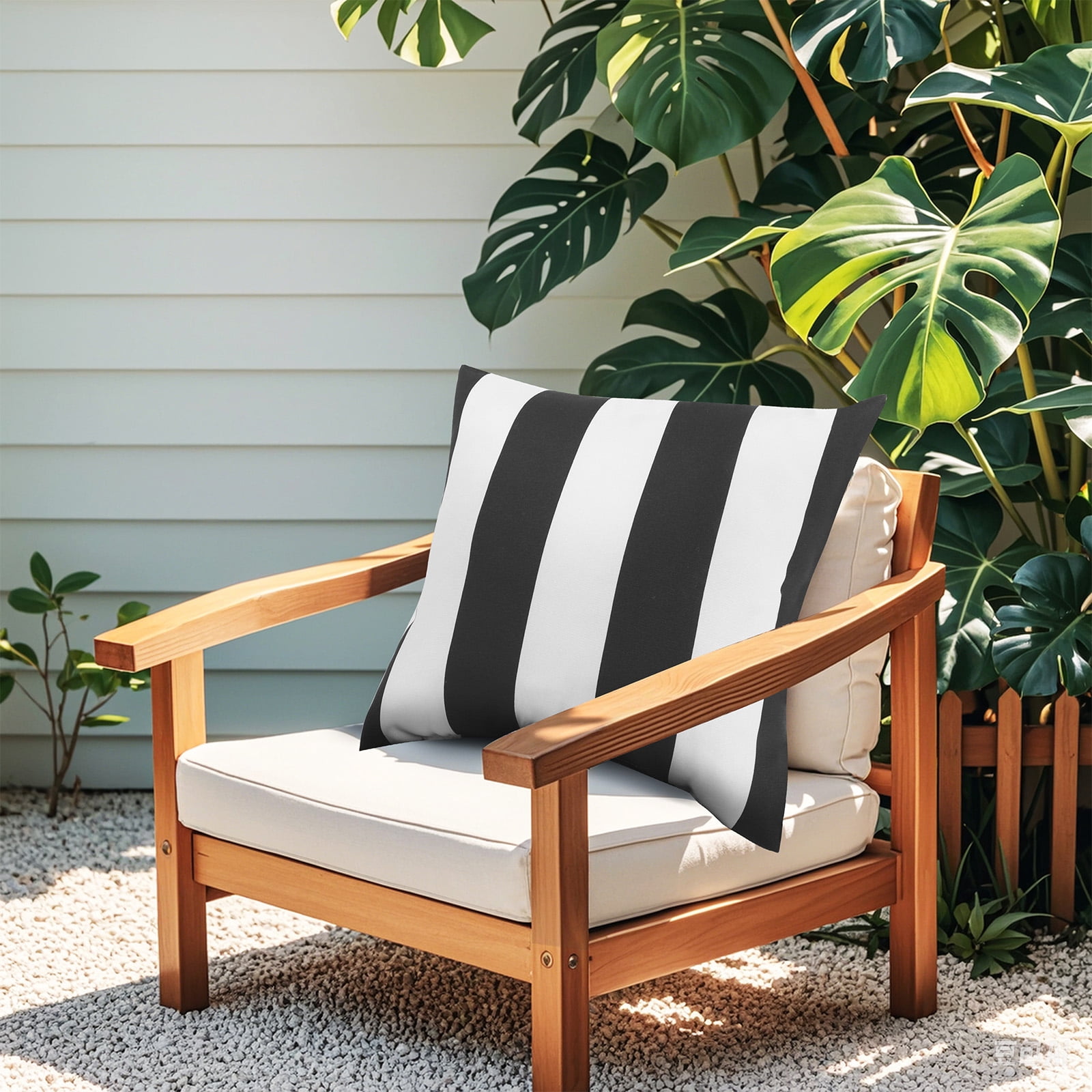 HONEY HOME 2 Pack Outdoor Pillows, Waterproof & Fade-Resistant Patio Cushions for Garden, Porch, Poolside