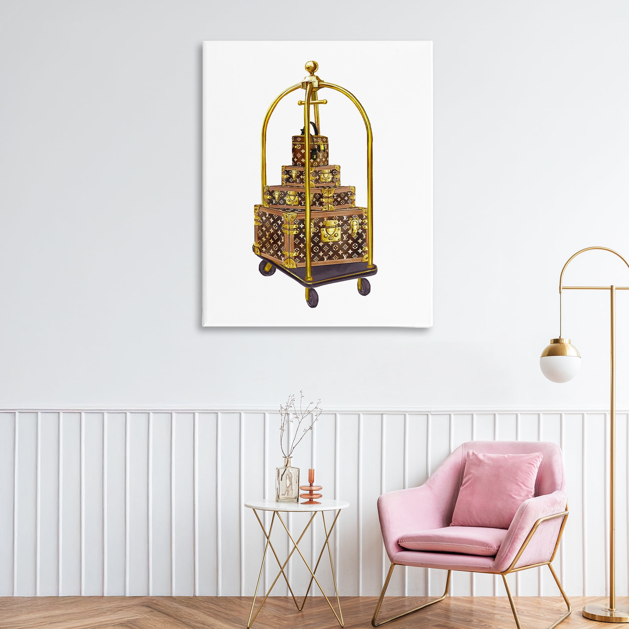 Glam Hotel Luggage Canvas Wall Art, design by Ziwei Li