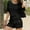 Black, variant on Oplxuo Crochet Swim Cover Up for Women Batwing Sleeve Sheer Kintted Tops with Shorts Sexy 2 Piece Bathing Suit Coverups