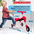 thumbnail image 4 of Tricycle KIDRIM pour Tout-Petits 1-3 Ans Pliable Rouge, 4 of 4