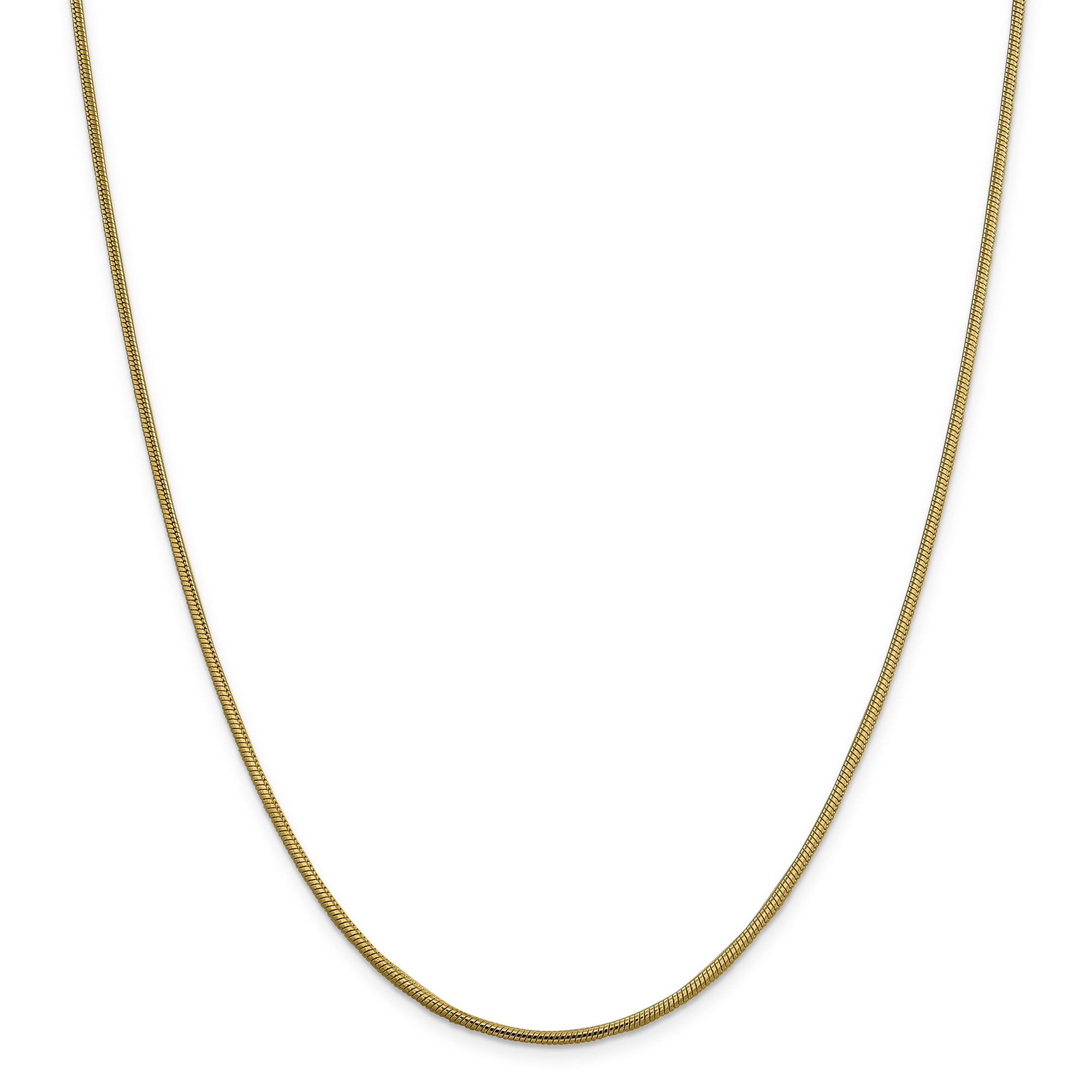 14K Yellow Gold 1.85mm Round Snake 