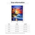 thumbnail image 5 of PHELIKA Lighthouse Beach Garden Summer 04 All Season Soft Throw Blanket Lightweight Flannel Fleece Blankets 50" x 60", 5 of 8