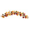6’ Autumn Maple Leaf And Berry Fall Garland