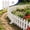White, variant on Plastic Garden Fence with Stakes Decorative Border Edging for Flower Bed Lawn Vegetable Patch Christmas Tree Outdoor Landscape - 6.6x7.8 Inch Single Section