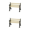 thumbnail image 6 of Raindrops 2pcs 1/ mini house Miniature Furniture Garden Village Patio Park Bench, 6 of 8