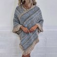 thumbnail image 3 of Mujeres Cardigan Capa Casual Raya horizontal Suéter de invierno Cuello en V Traje diario FLhrweasw Para estrenar, 3 of 9