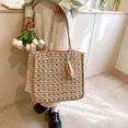 thumbnail image 2 of Bolso Hombro Con Borlas Ganchillo Tejido Calado para Mujer Y Niña, 2 of 9