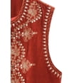 thumbnail image 4 of LMLYSoH Women Vest, Sleeveless Open Front Embroidery Flower Sequined Outwear Gilet for Casual Street, 4 of 9