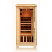 Empava Far Infrared Sauna 6 Carbon Fiber Heaters Canadian Hemlock Wood Dry Sauna Room (1-2 Person) EMPV-SRH1