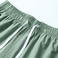 thumbnail image 5 of Men's 3-Inch Nylon Quick Dry Running Shorts, Elastic Waist Drawstring Athletic Shorts with Zipper Pockets, Lightweight Breathable Workout & Swim Shorts Size S-8XL Army Green, 5 of 9