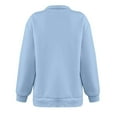thumbnail image 7 of IROINNID Discount Hoodies for Women Zip Up Lounge Solid Color Lapel Neck Long Sleeve Loose T-Shirt Blouse Pullover Tops,Sky Blue, 7 of 7