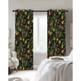 thumbnail image 2 of Lemons Black Out Curtains 63 Inch Long, Room Darkening Draperies Curtains Panels, Summer Botanical Watercolor Elegant Pastoral Thermal Insulated Curtain for Bedroom Living Room 52"x63" 2 Panels, 2 of 8