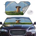 thumbnail image 2 of Balery Elephant Dog Windshield Sun Shade, Car Front Window Sunshade Cover ,Automotive Interior Portected Blocks Uv Rays For Car Pickup Truck Suv Accessories- Medium, 2 of 7