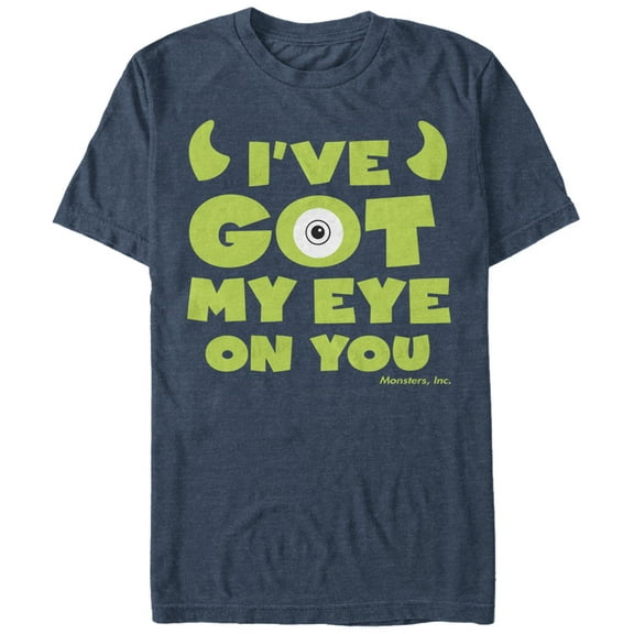 Men's Monsters Inc Mike Wazowski Eye on You  Graphic Tee Navy Blue Heather 2X Large