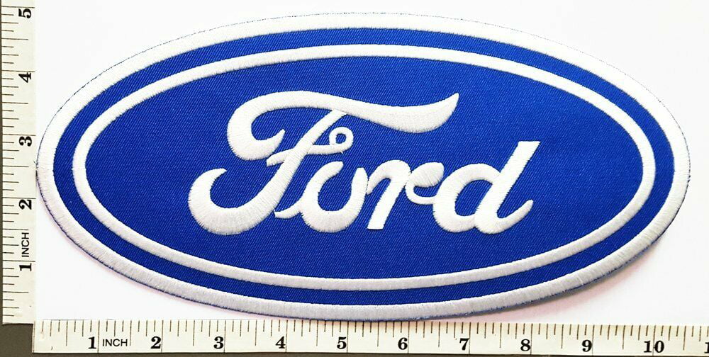Patch Iron on Embroidered For FORD Racing Checkered Flag Badge Emblem Sign Badge 