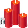 thumbnail image 1 of Velas sin llama Nurada a prueba de agua con temporizador remoto, paquete de 3, 1 of 9