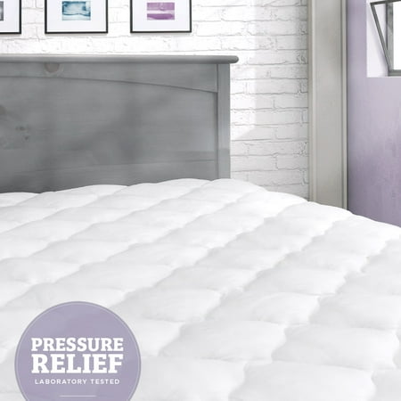 Pressure Relief Mattress Pad with Fitted Skirt | Hypoallergenic Mattress