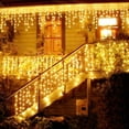 thumbnail image 3 of Christmas Lights, 13FT Extendable LED String Lights,Waterproof Outdoor Fairy Lights Curtain Lights Icicle Lights for Christmas Garden Patio Party Decoration, 3 of 10