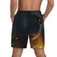 thumbnail image 2 of Lsque Mens Swim Trunks Glowing Snake Dark Forest Pattern - Bathing Suit Compression Liner - Beach Swim Shorts Swimwear - (S-3XL) - Stretch Quick Dry -Small, 2 of 9