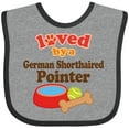 thumbnail image 3 of Inktastic German Shorthaired Pointer Loved by Boys or Girls Baby Bib, 3 of 4