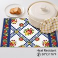 thumbnail image 5 of Placemat, Pioneer Flower Floral Print Pattern Place Mats Table Mat Set Of 2, PVC Washable Placemats for Party Kitchen Dining Decoration, 18x12 Inch, Fade Resistant, 5 of 6