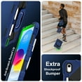 thumbnail image 5 of for iPad 10th Gen 10.9" 2022 with Pencil Holder/360° Rotating Kickstand/Grip Handle/Shoulder Strap Kids Girls Heavy Duty Protective 3-Layers Cover for iPad 10th Generation, Darkblue+Black, 5 of 8