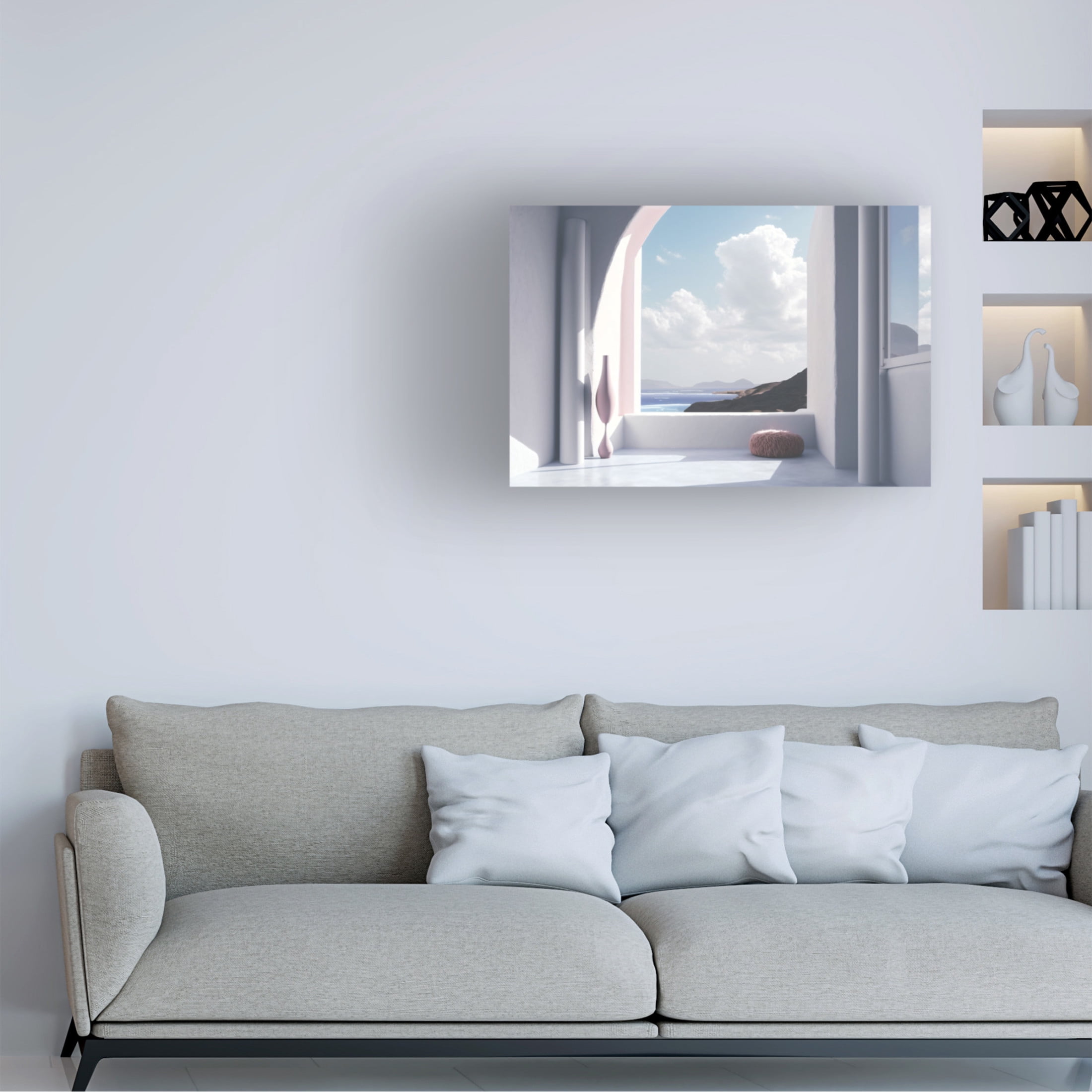 Canvas Wall Art - Ray Heere 'Architectural Photography Balconies 2' Wall Art for Living Room, Bedroom, or Office Décor by Trademark Fine Art - 47 x 30 Inches