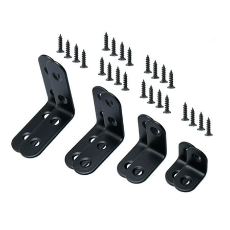 Angle Bracket Stainless Steel L Shaped Right Angle Brackets Corner Protector Braces Support with Screws 8pcs
