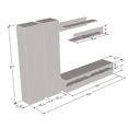 thumbnail image 5 of Fly AB1 35TV Wall Mounted Floating Modern Entertainment Center, 5 of 5