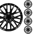 thumbnail image 1 of Hubcaps BDK Premium Black de 16 pulgadas para coche, camión y SUV (paquete de 4), 1 of 7