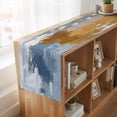 thumbnail image 6 of Table Runners 120 Inches Long Dress Scarves, Blue Brown Abstract Farmhouse Coffee/Dining/Kitchen Table Runner for Living Room, Vintage Gradient Graffiti Oil Painiting 13x120 Inch, 6 of 9