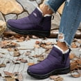 thumbnail image 6 of CAICJ98 Snow Boots for Women Warm Lined Ankle Booties Insulated Waterproof Womans Winter Boots (Purple,Size 8.5), 6 of 9