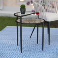 thumbnail image 3 of SEI Furniture Lorengo Table d'Appoint d'Extérieur en Noir avec Carreaux Multicolores, 3 of 3