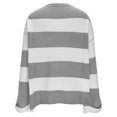 thumbnail image 5 of HOMBOM Pullover Sweaters for Women Cozy Fall Knit Gray Long Sleeve Color Block Christmas Womens Tops, 5 of 8