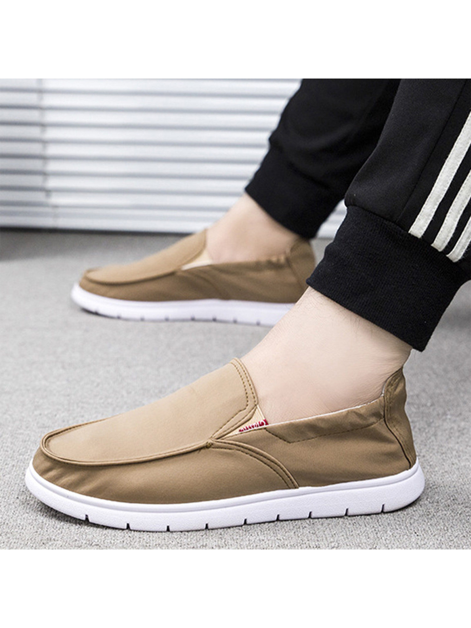 UKAP Casual Canvas Shoes for Men Slip On Loafers Deck Shoes Comfortable Boat Shoes Outdoor Fashion - image 4 of 8