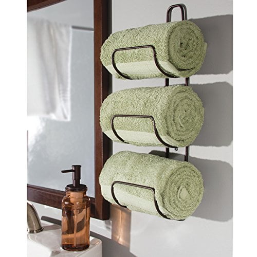 Mdesign Wall Mount Or Over Door, Bathroom Towel Holders