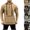 Khaki, variant on Mens Hoodie Plus Size Sweatshirts Athletic Drawstring Hoodies Long Sleeve Winter Quarter Zip Pullover Sweatshirt with Kanga Zipper Pockets Khaki S