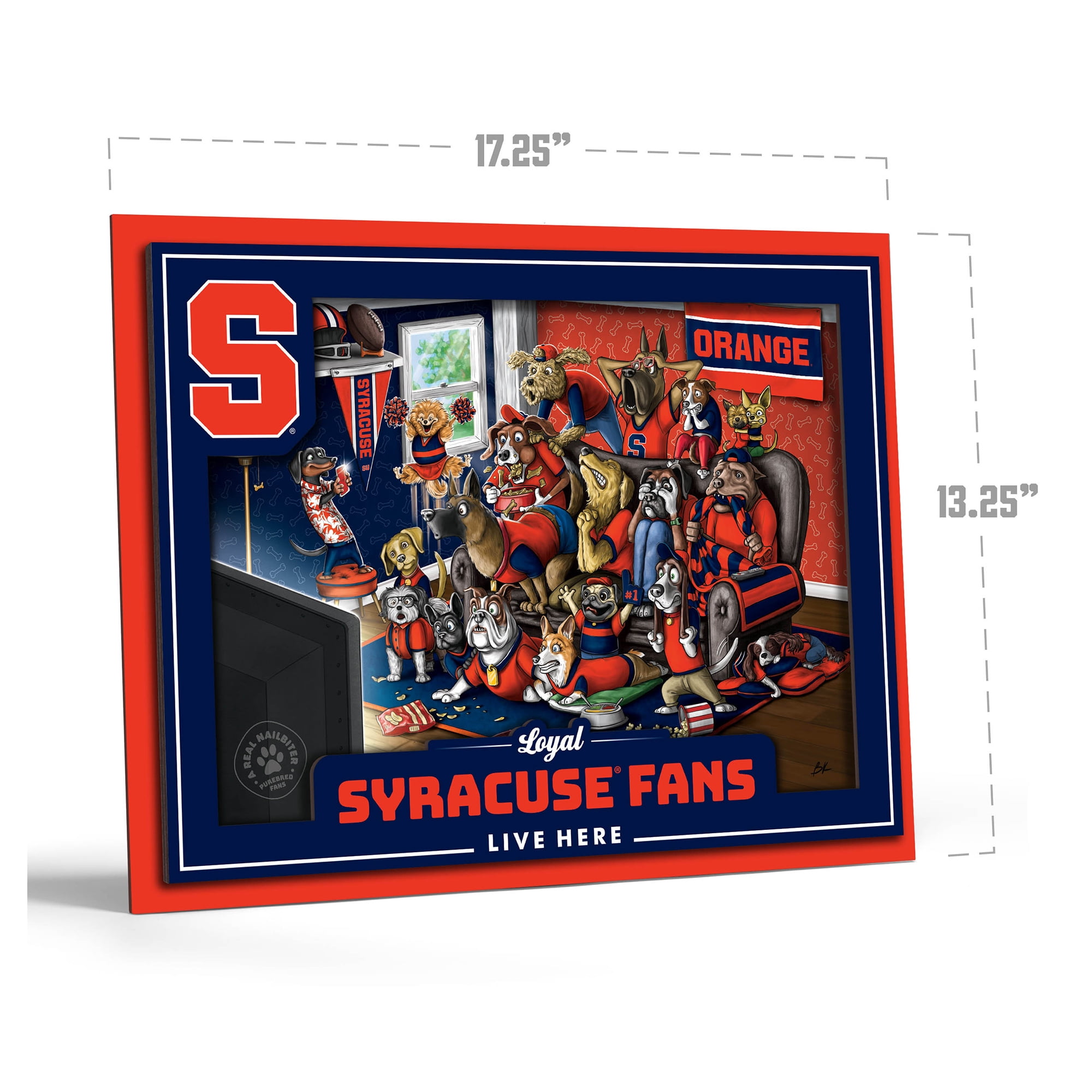 IDNA Syracuse Orange 13.25" x 17.25" Purebred Fans Wall Art