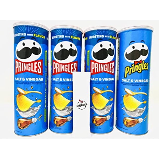 Pringles Salt And Vinegar Chips Snack Packs Potato Crisps Bundle With Kokobunch Kit 4Pk 5.5