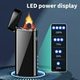 thumbnail image 2 of Vfedsrsge Technology Alloy Lighters LED Power Display, Lightweight Windproof USB Charging Lighter Black, 2 of 6