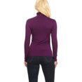 thumbnail image 4 of Women's Casual Solid Long Sleeve Fitted Turtleneck Sweater Top, 4 of 5
