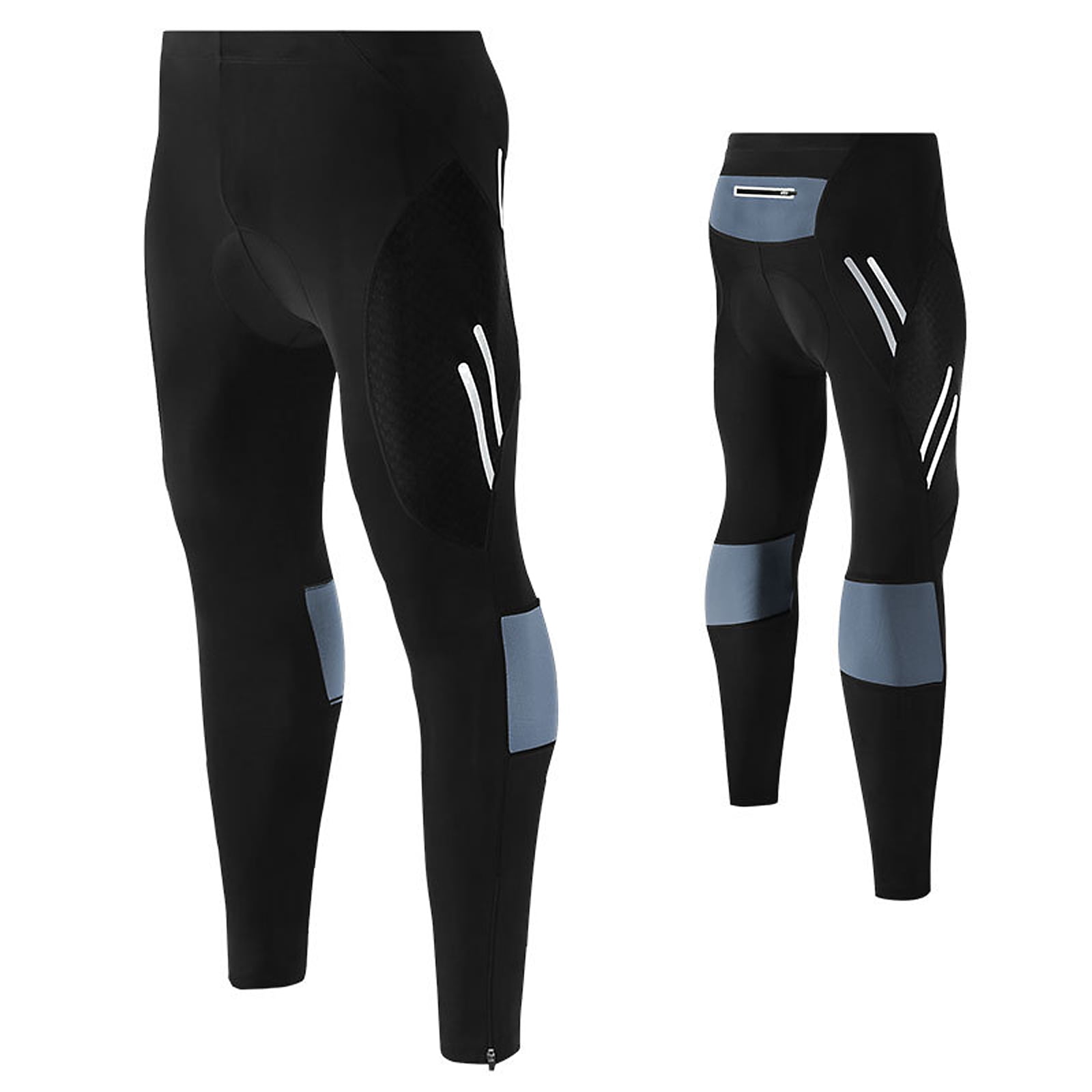 Medium THE II BRO Compression Men's Reflective Running Pants with Pockets 