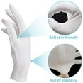 thumbnail image 3 of Guantes de algodón blanco 14 pares Guantes de protección de enfermería Guantes de tela blanca Cómodos Transpirables Cuidado de la piel Inspección de joyas Trabajo diario Sincero  Producto electrónico, 3 of 6