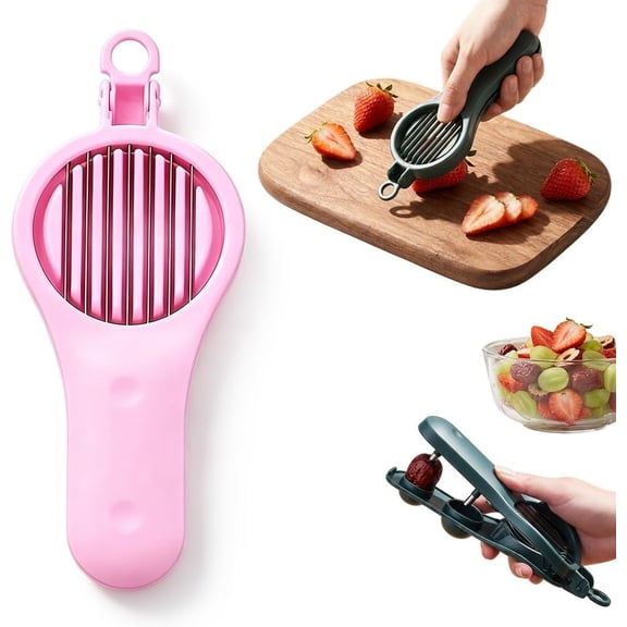 Strawberry Slicer, Handheld Fruit Corer for Cherry Grape Tomato